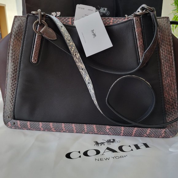 NWT Authentic COACH Dreamer 36 in Colorblock w Snakeskin Detail - Picture 6 of 8